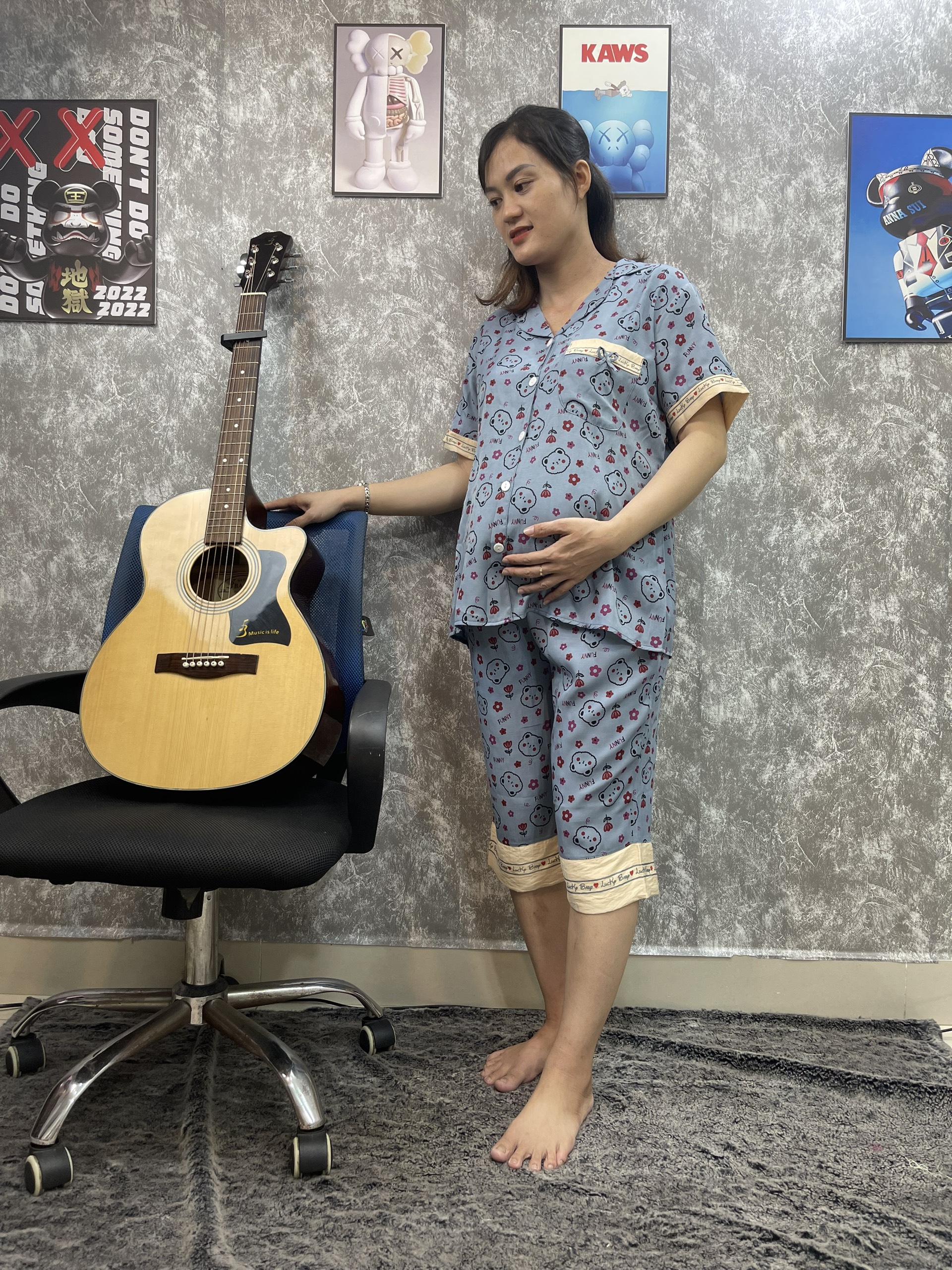 Bộ Đồ Bầu Đủi Lạnh Lửng Cao Cấp