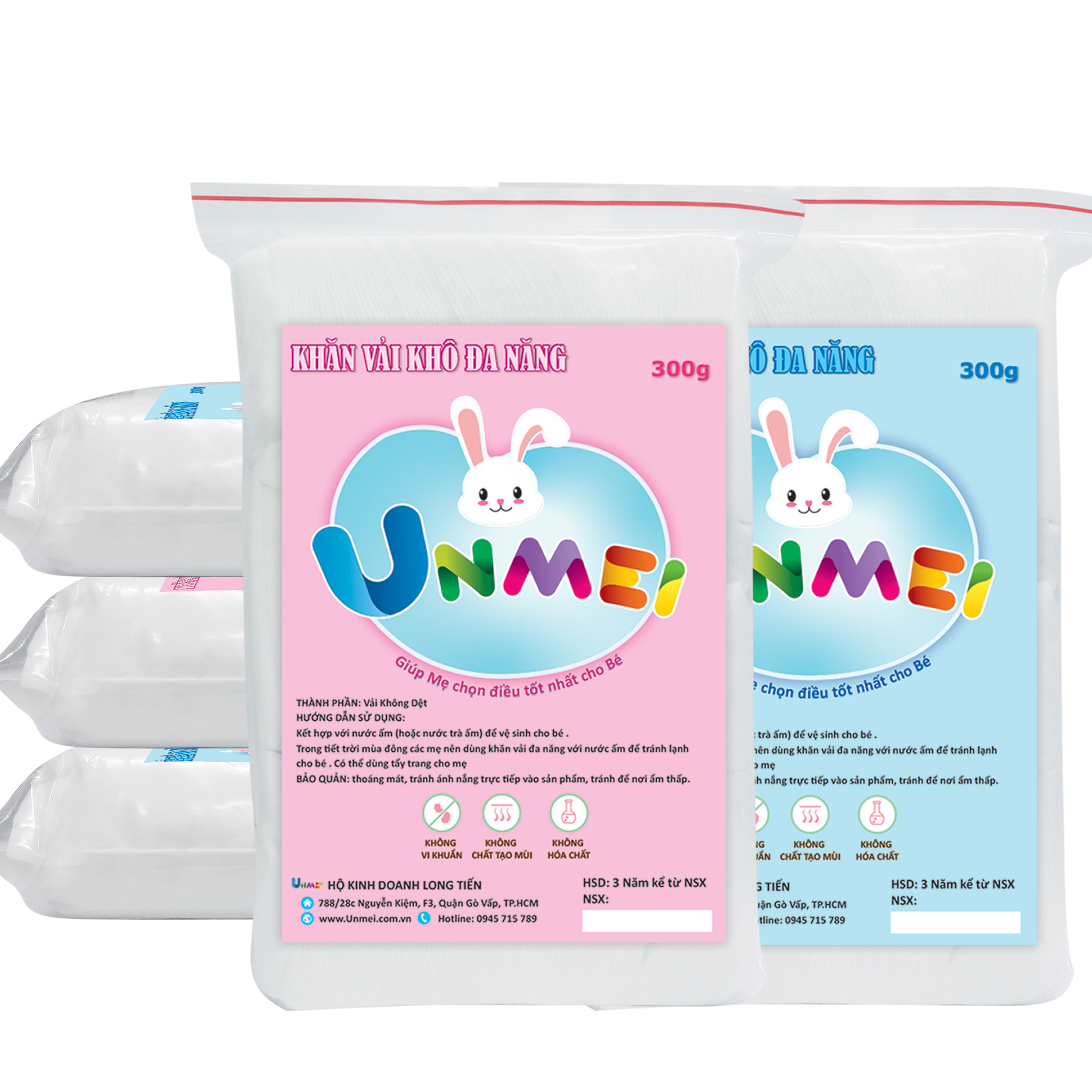 Khăn vải khô đa năng unmei 300g
