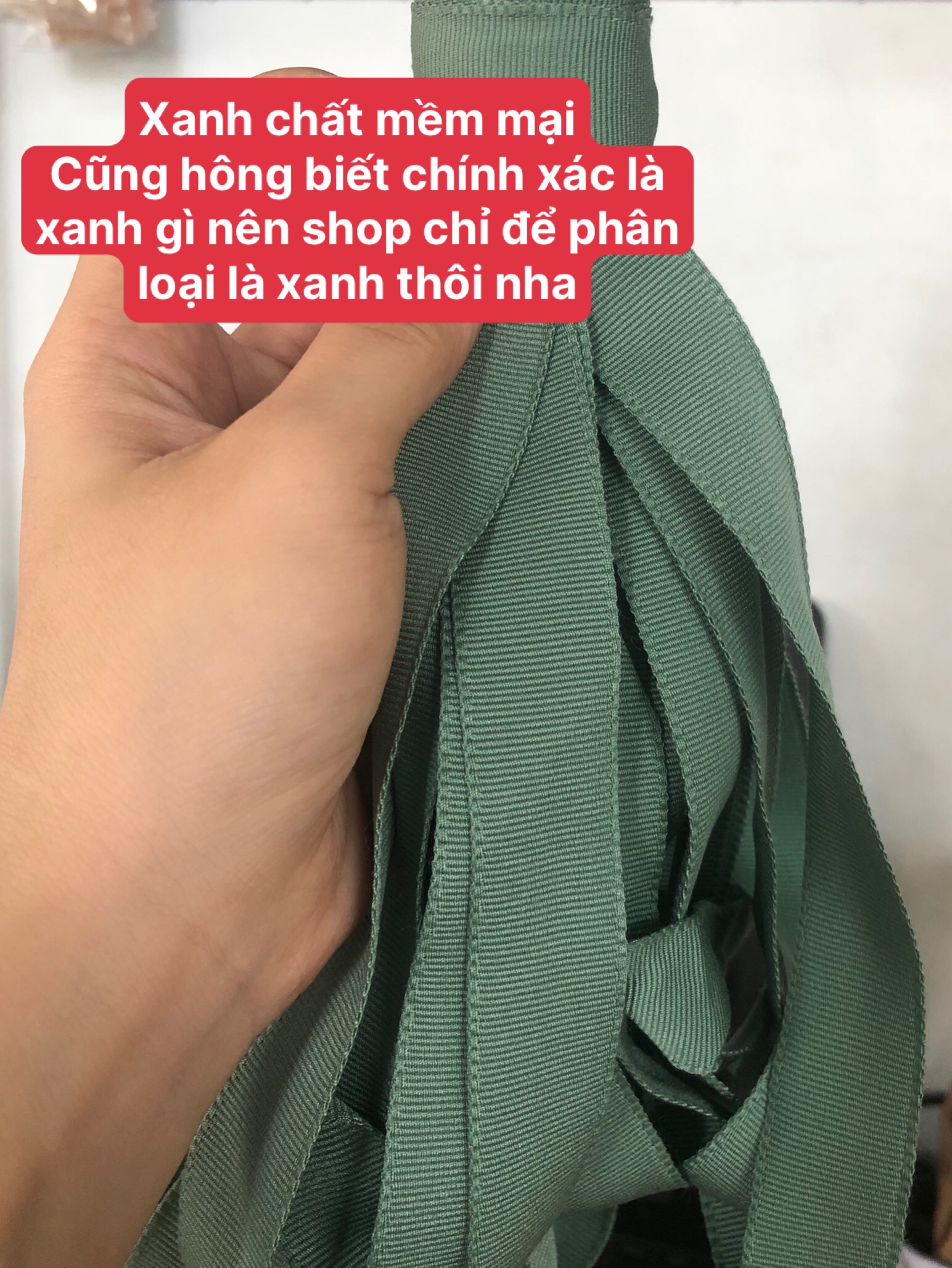 (bó 10m) Ruy băng gân bản 2cm chất mềm đẹp