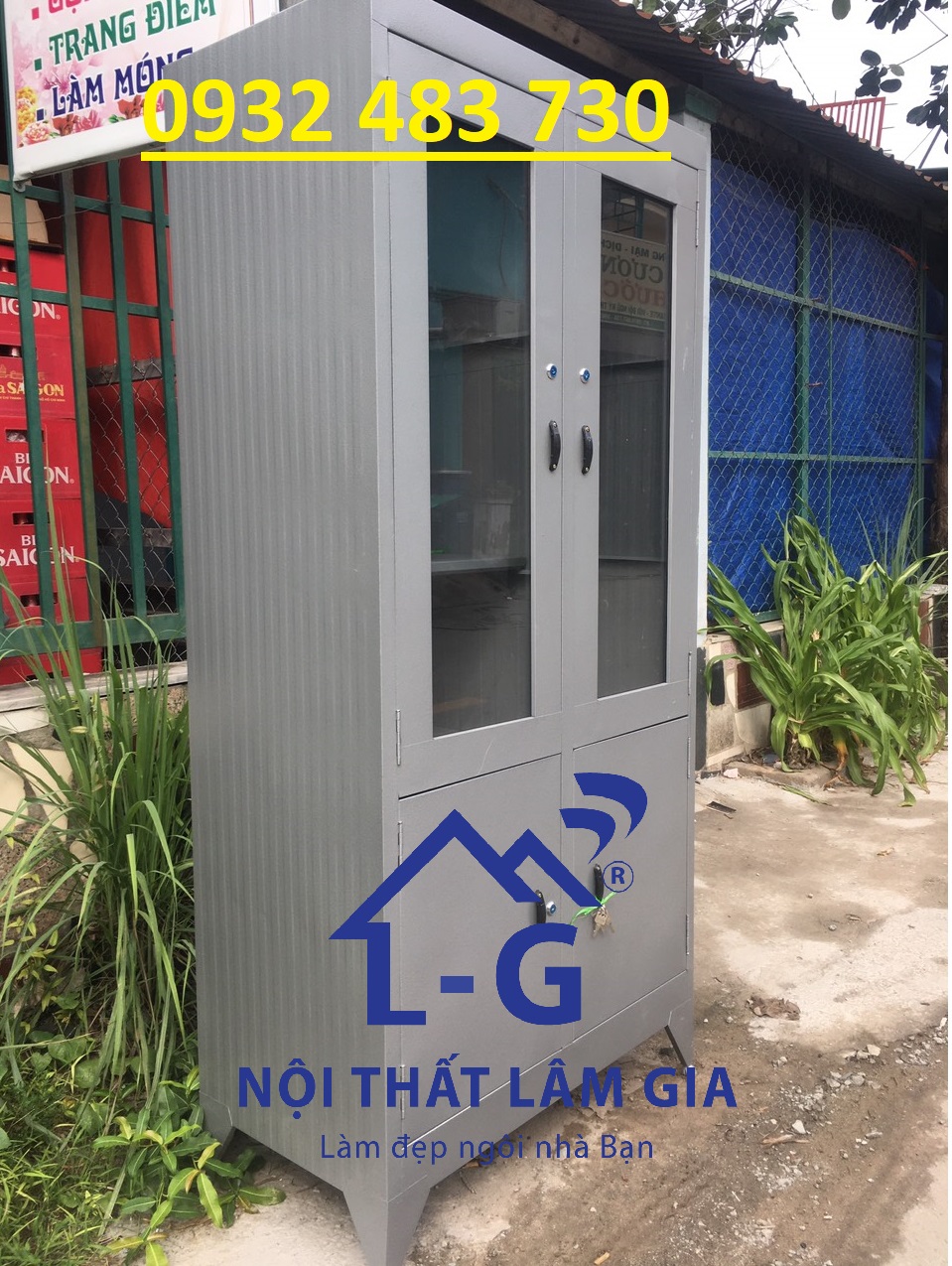 Tủ đựng hồ sơ kiếng văn phòng- tủ locker cao cấp