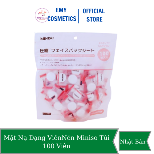 [HCM]Mặt Nạ Dạng Viên Nén Miniso Túi 100 Viên