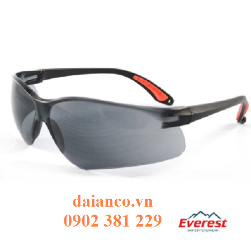 Kính bảo hộ lao động màu đen Everest EV202