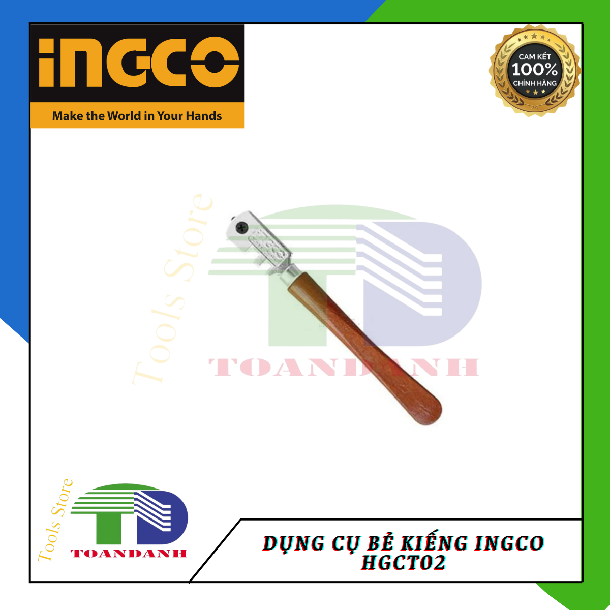 Dụng cụ bẻ kiếng hgct02 ingco