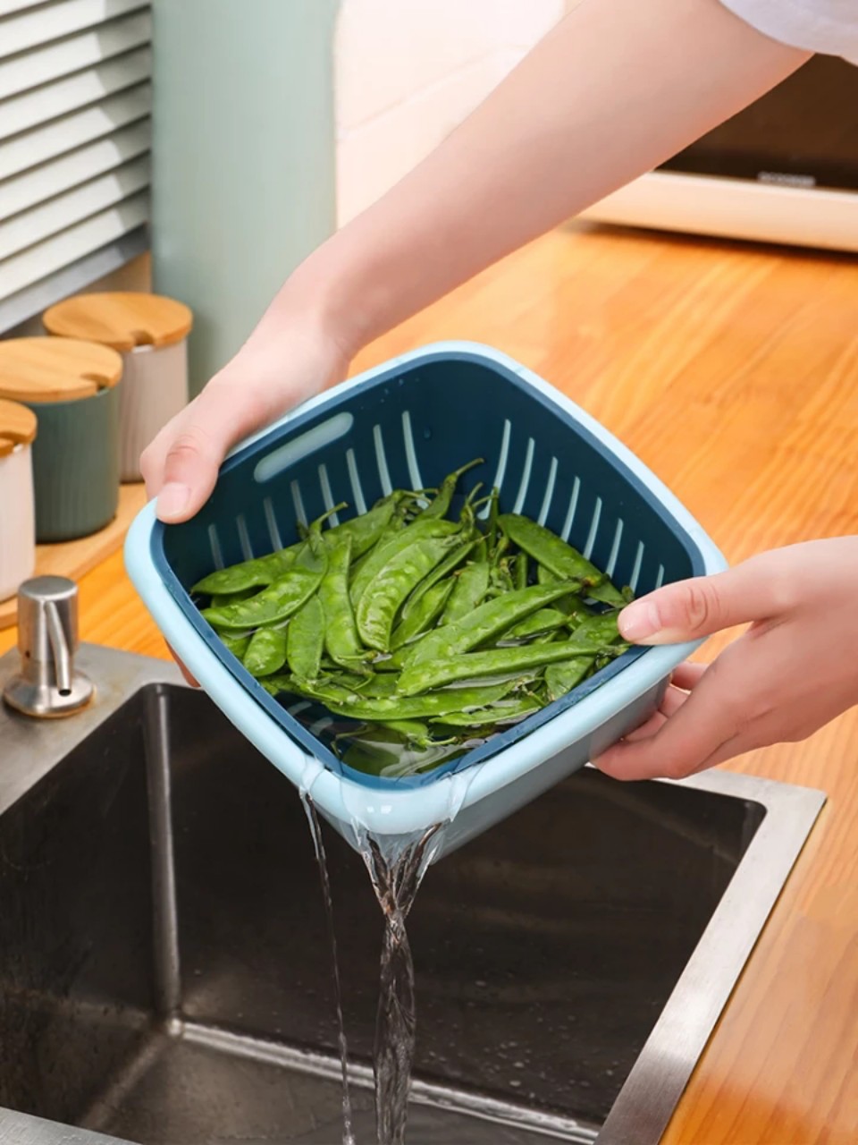 BỘ THAU RỔ CÓ NẮP SIÊU TIỆN ÍCH