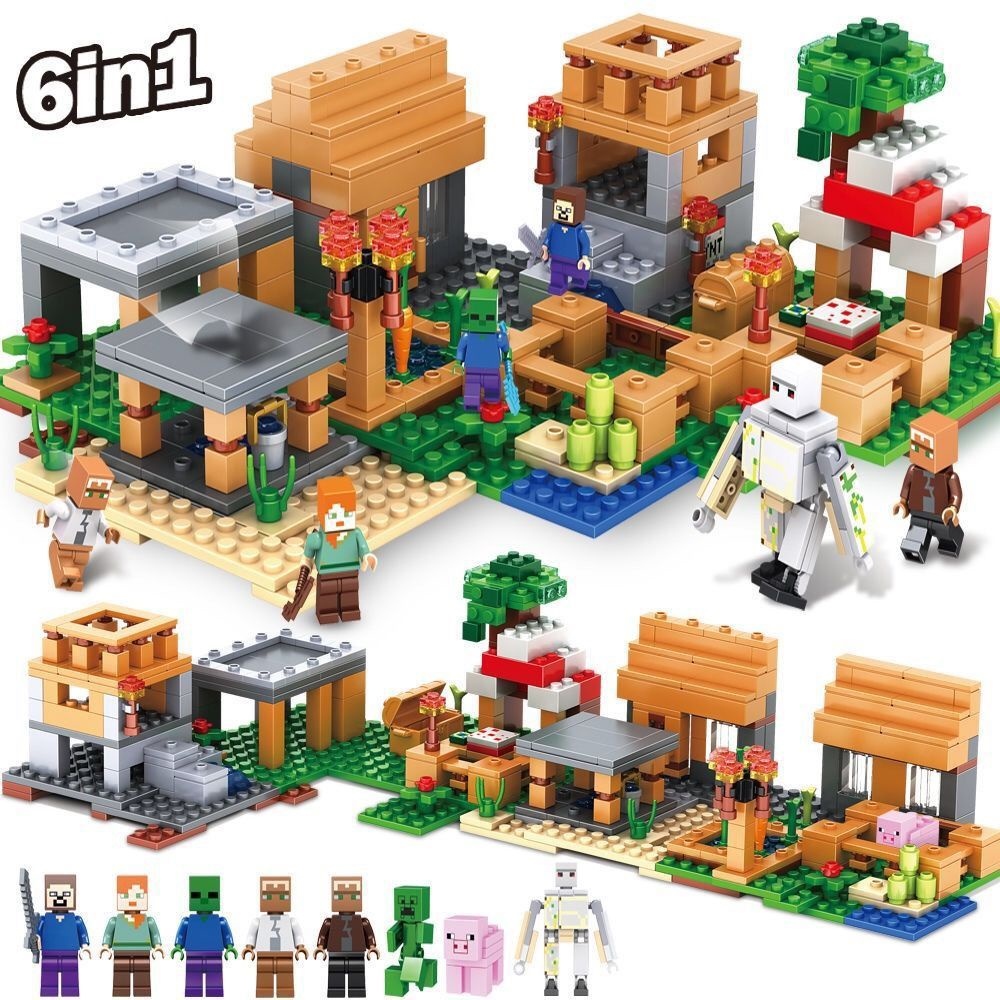 Đồ chơi lắp ráp❖♠¤  [Mã 12LSSALE giảm 100  đơn 50k] Bộ Đồ Chơi Lắp Ráp Lego Minecraft Cho Bé
