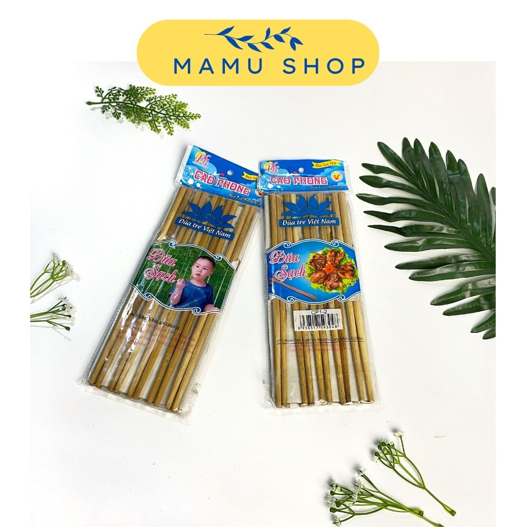 Đũa ăn cơm đũa gỗ tre thường Mamu shop M169