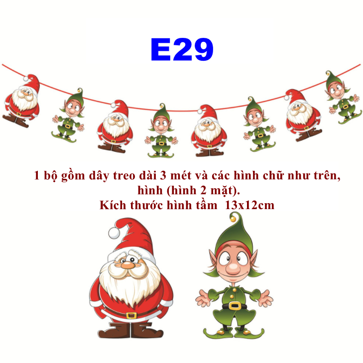 BST 03 CỜ TREO NOEL NHIỀU MẪU ...