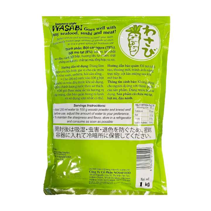 Bột Mù Tạt Wasabi Ông Chà Và 1kg