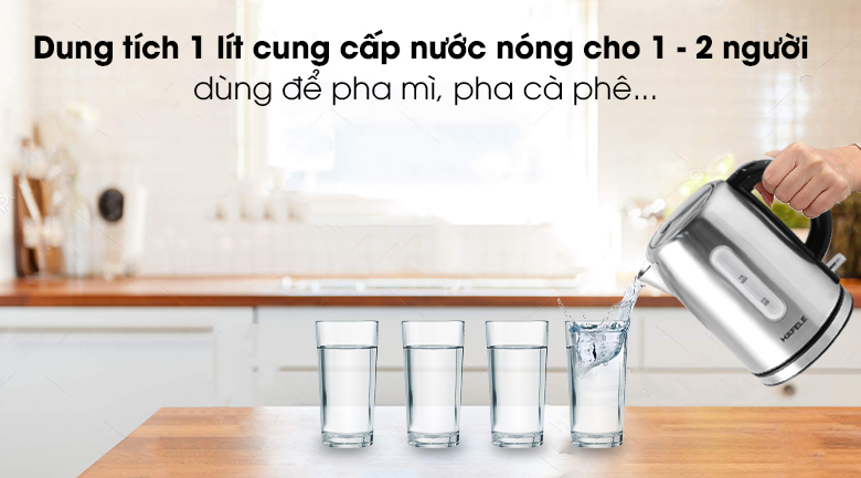 Ấm Đun Nước Siêu Tốc 1 lit - Hàng chính hãng Hafele