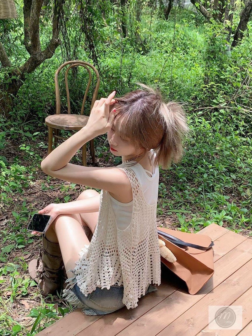 Áo Ren Lưới Sát Nách Cổ V Phong Cách Boho | Smide Clothing