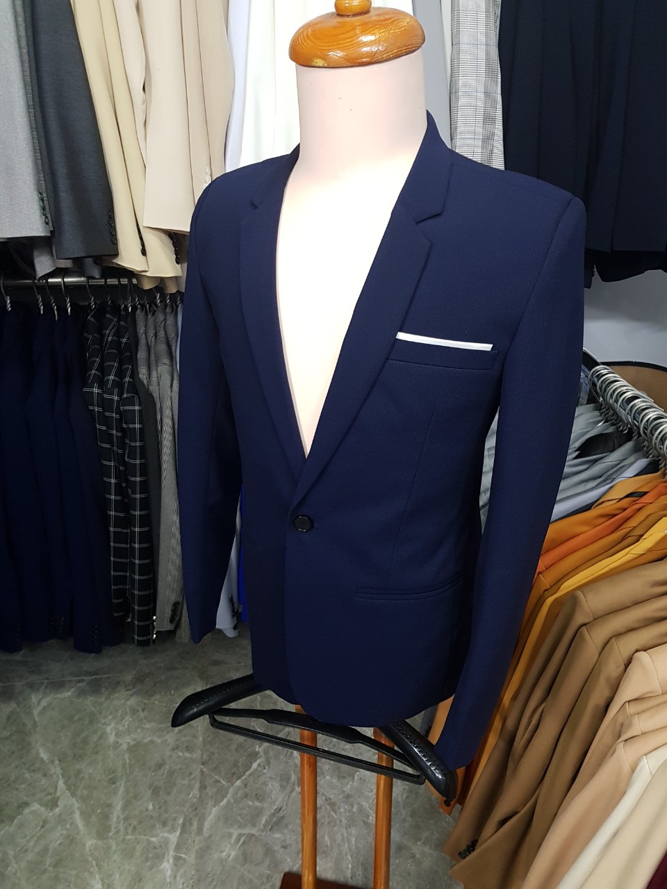 Áo Vest Nam Thời Trang(Xanh Đen)