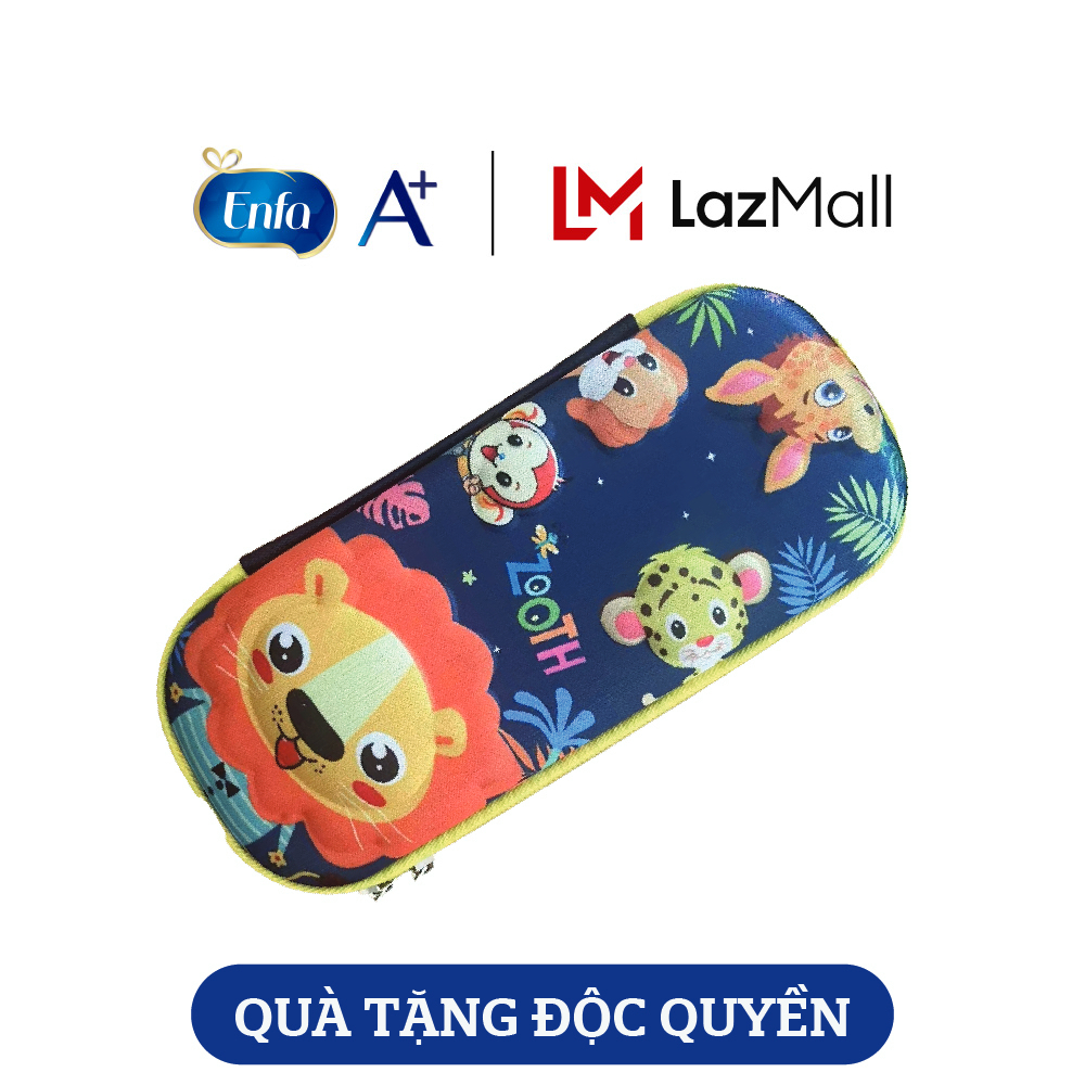 [Quà tặng Enfa] Hộp bút 3D, Hộp đựng bút cho bé