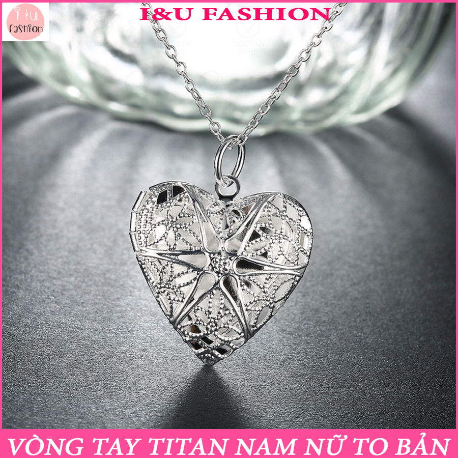 Vòng cổ , dây chuyền phong cách Châu Âu dạng sợi kim loại hình trái tim rỗng có thể mở ra đóng vào - Vòng cổ tình yêu VC-11