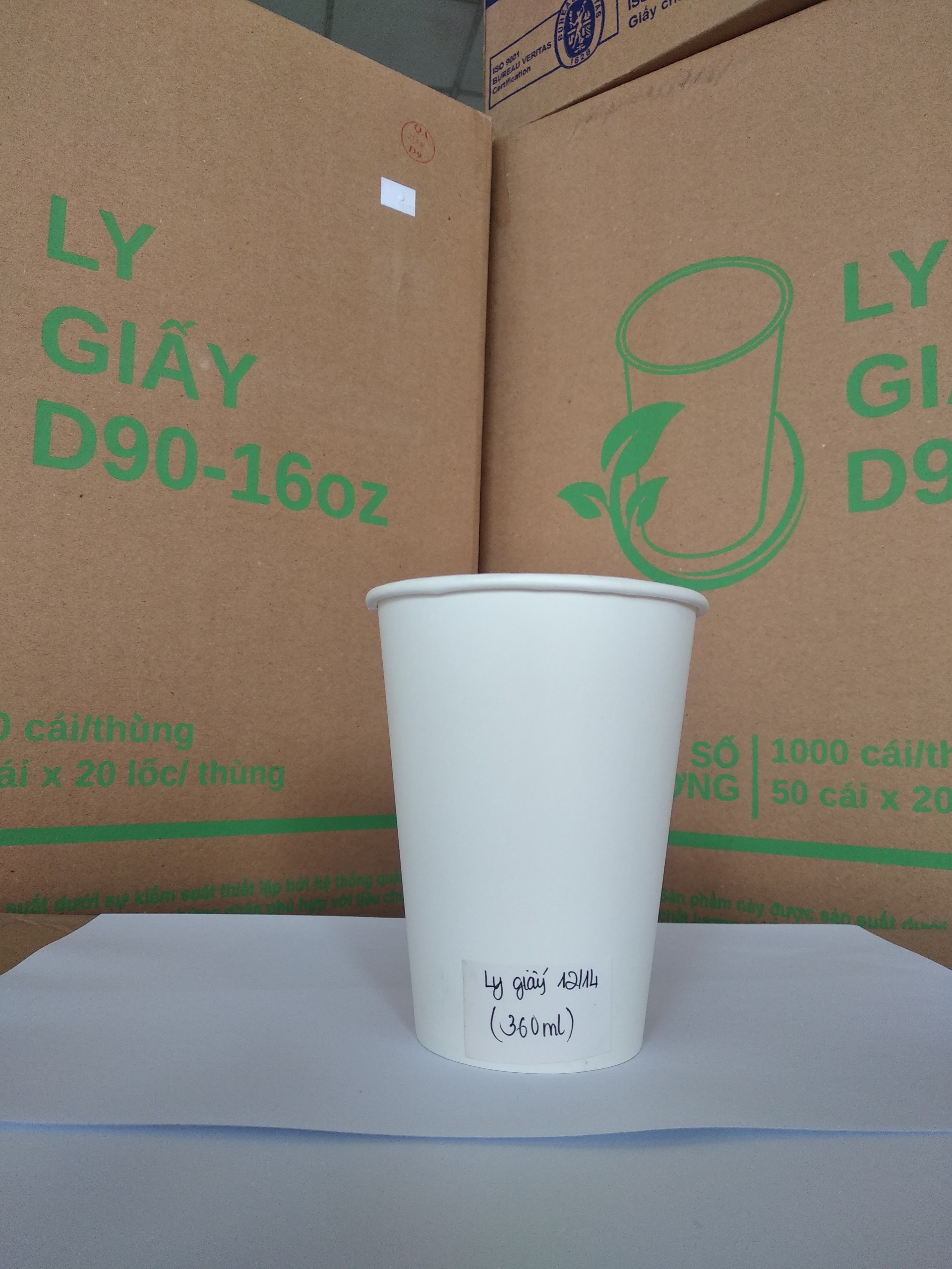 50 Ly giấy 14oz - 360ml  2PE ( sử dụng được nóng và lạnh)