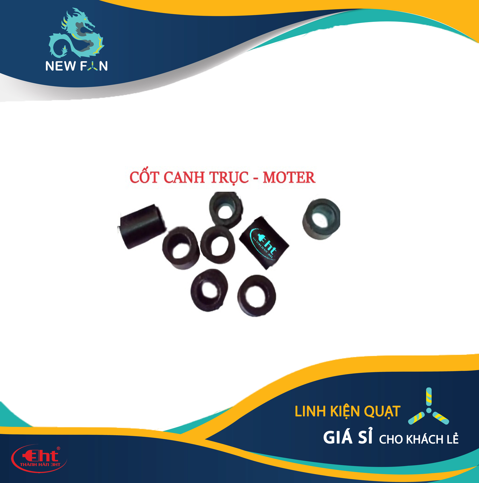 100 cốt nhựa trục bạc quạt điện