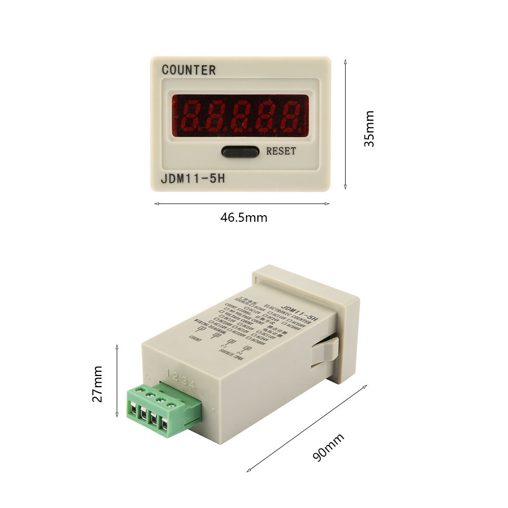 JDM11-5H5 Digit Display Electronic Accumulating Counter AC220V / DC36V / DC 24V / DC 12V