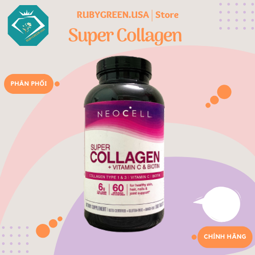 Viên uống Collagen Neocell Super Collagen + Vitamin C & Biotin 360 Viên
