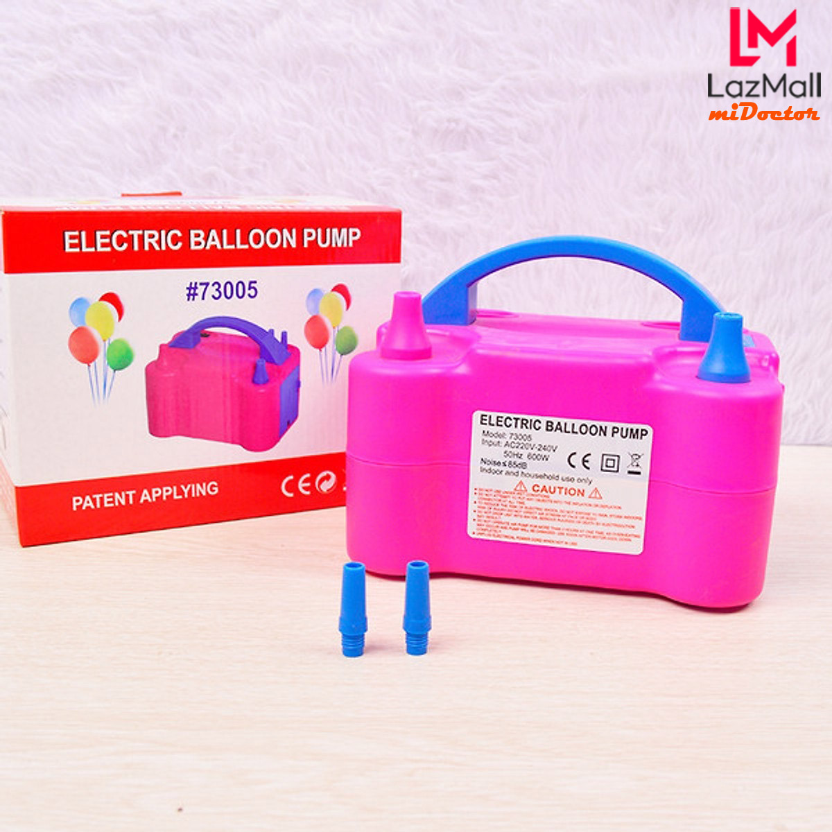 Máy Bơm Bong Bóng Chính Hãng miDoctor – Máy Bơm Bóng Bay  2 Vòi Bằng Điện