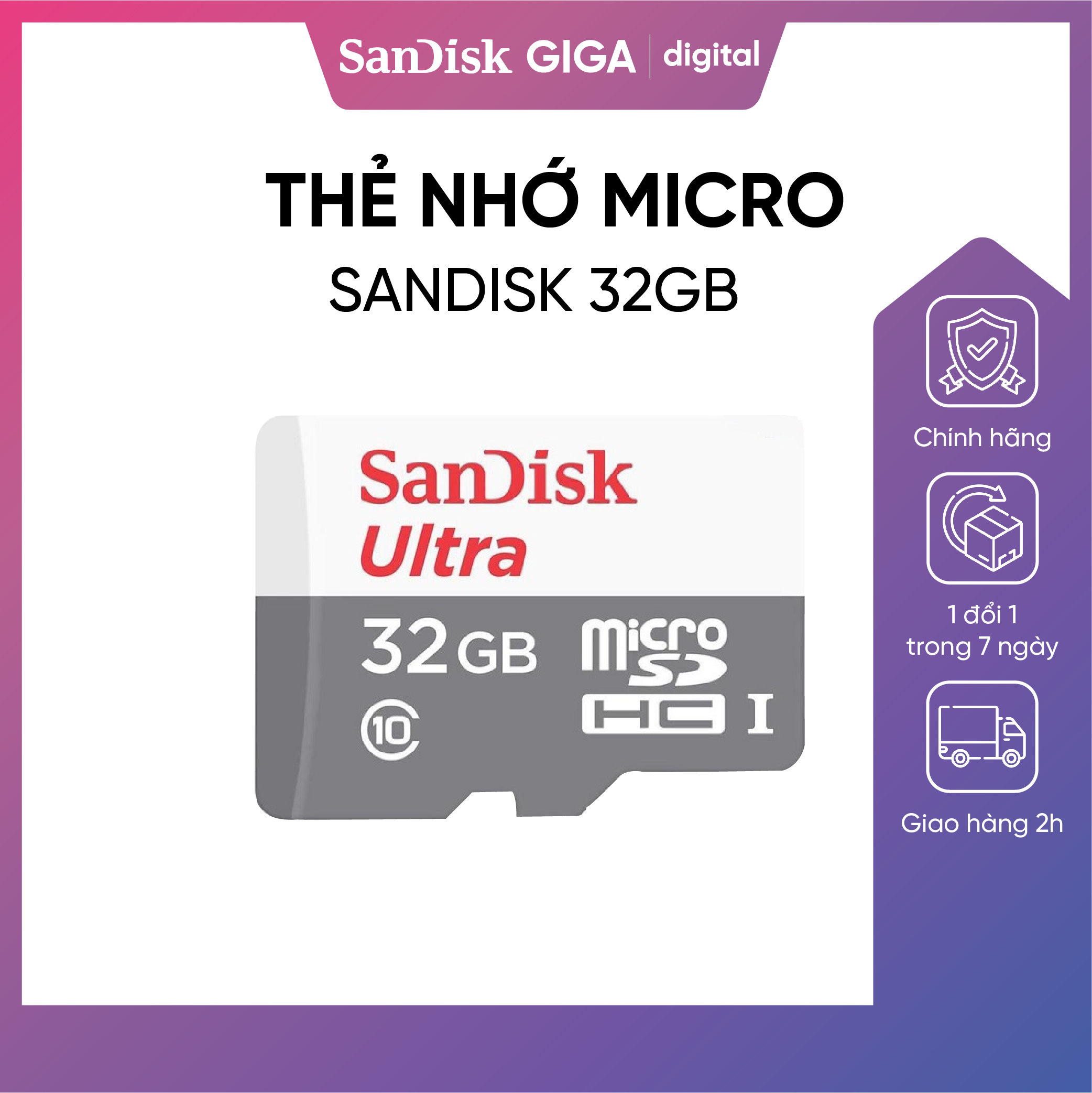Thẻ nhớ sandisk 32gb/64g - chính hãng