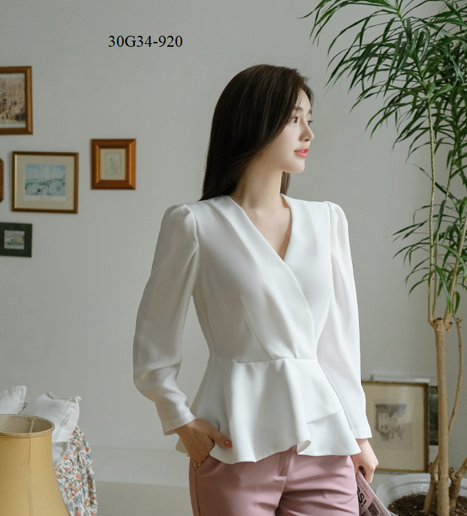 ÁO PEPLUM TAY DÀI SANG TRỌNG