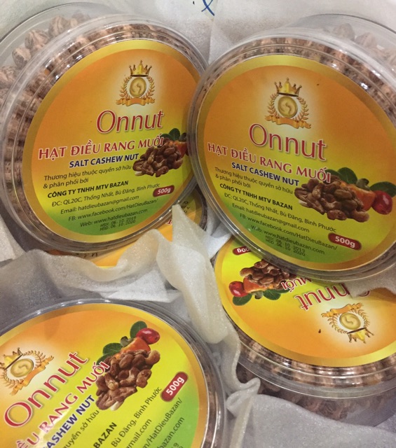 [HCM]01 Hộp hạt điều rang muối Bình Phước loại 1 (500gr/ hộp)