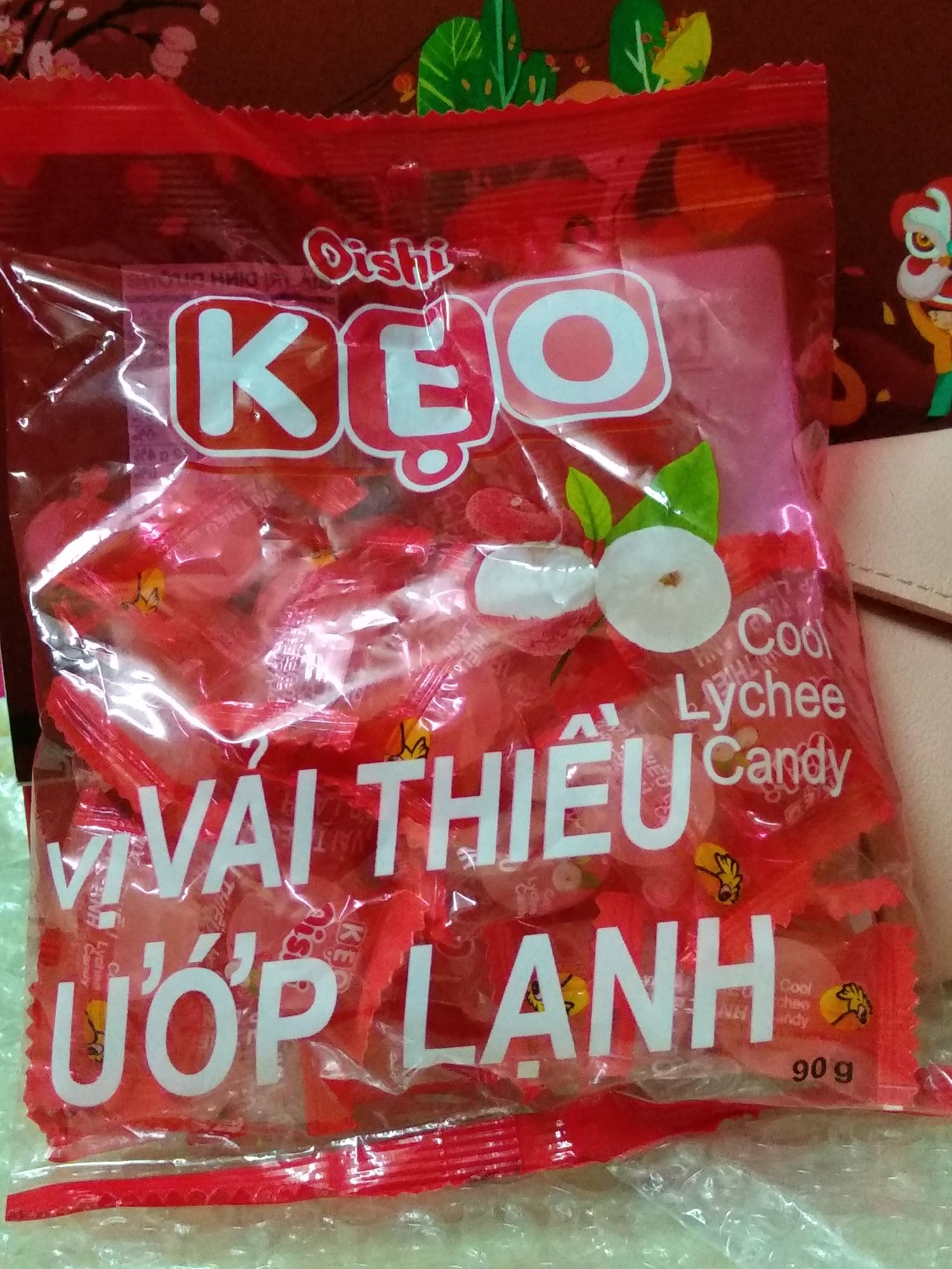 Kẹo Oishi vải thiều ướp lạnh (90g)
