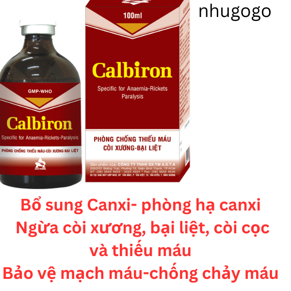 Calbiron 100ml phòng thiếu máu, bại liệt