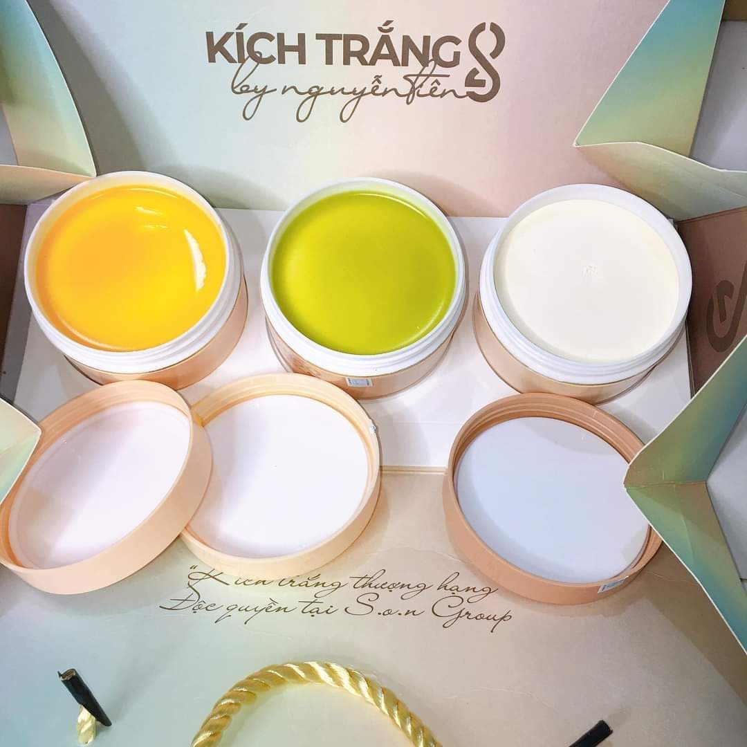Combo 3 hũ kem body kích trắng tam sắc s2 son