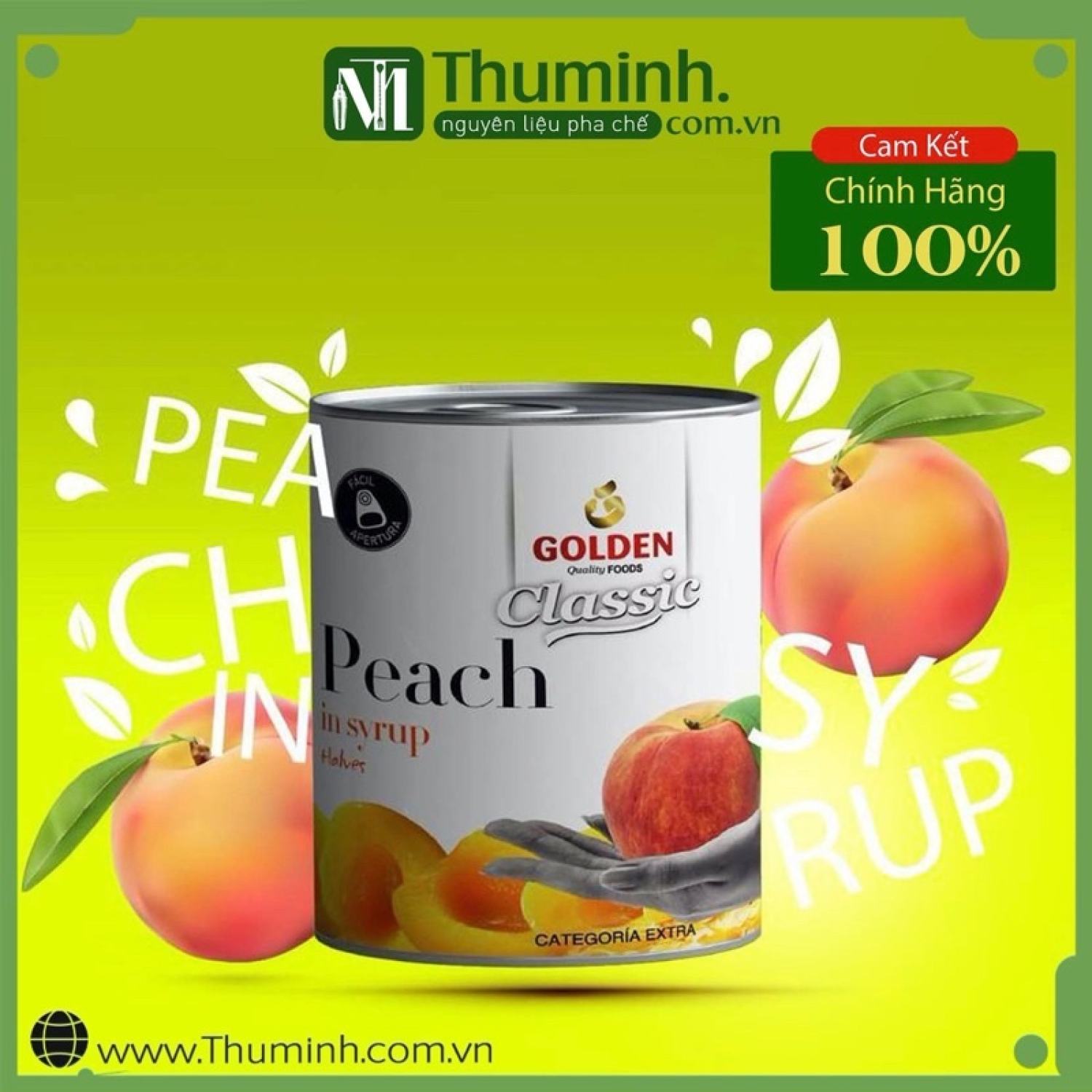 Đào Ngâm Golden Lon -820g