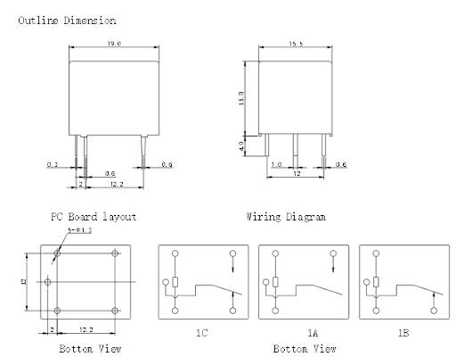 Combo 2 Relay  12v  5 chân SongLe  12v-10a