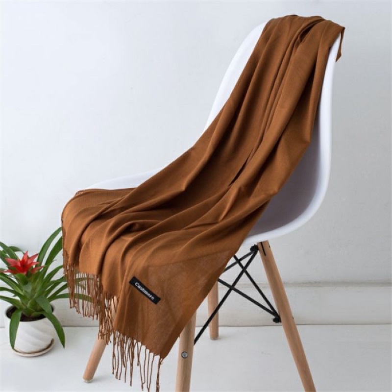 idee Khăn choàng quàng cổ cashmere mùa thu đông