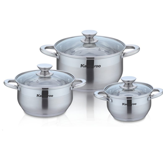Bộ nồi 3 chiếc inox Kangaroo KG878