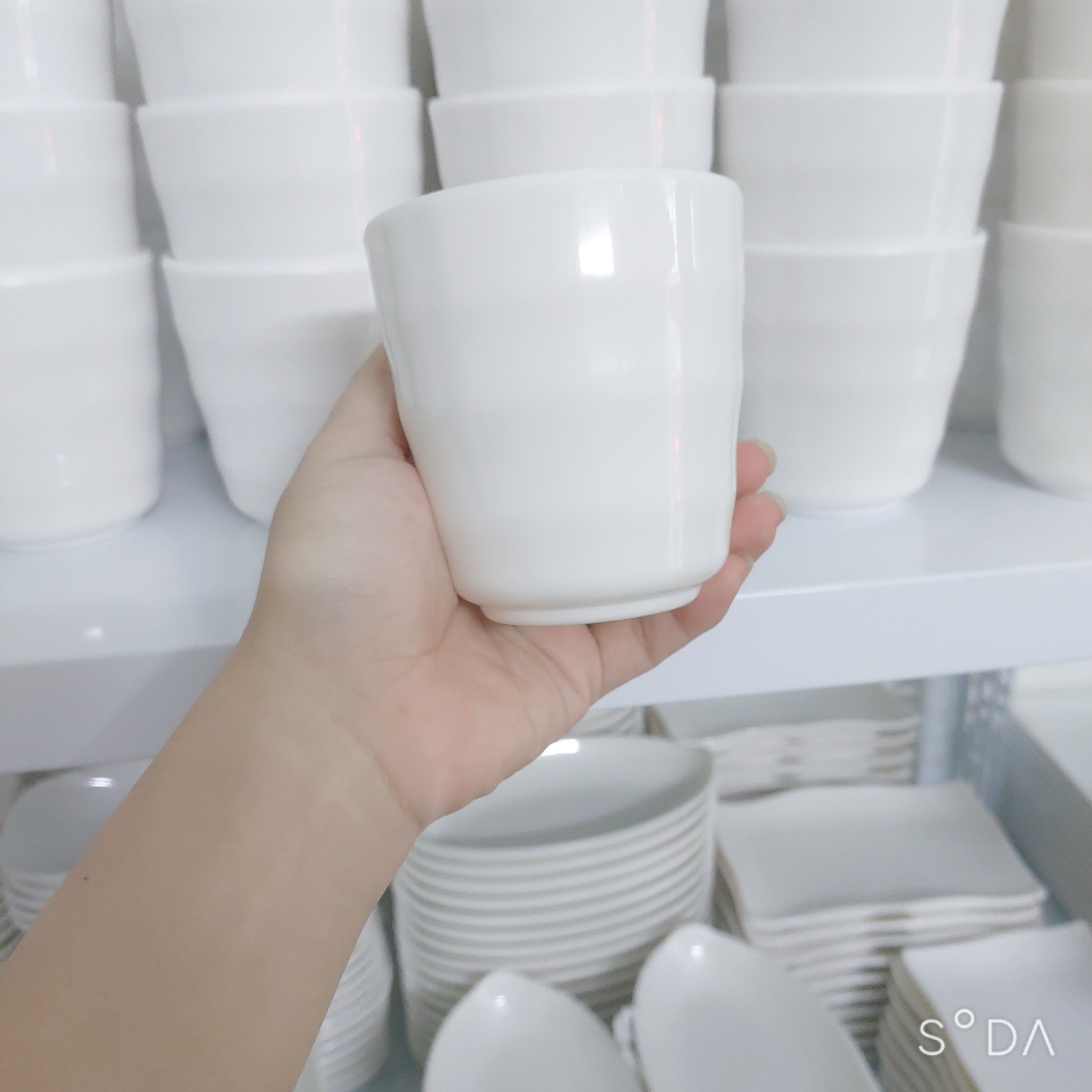 Cốc nhựa melamine trắng 7516