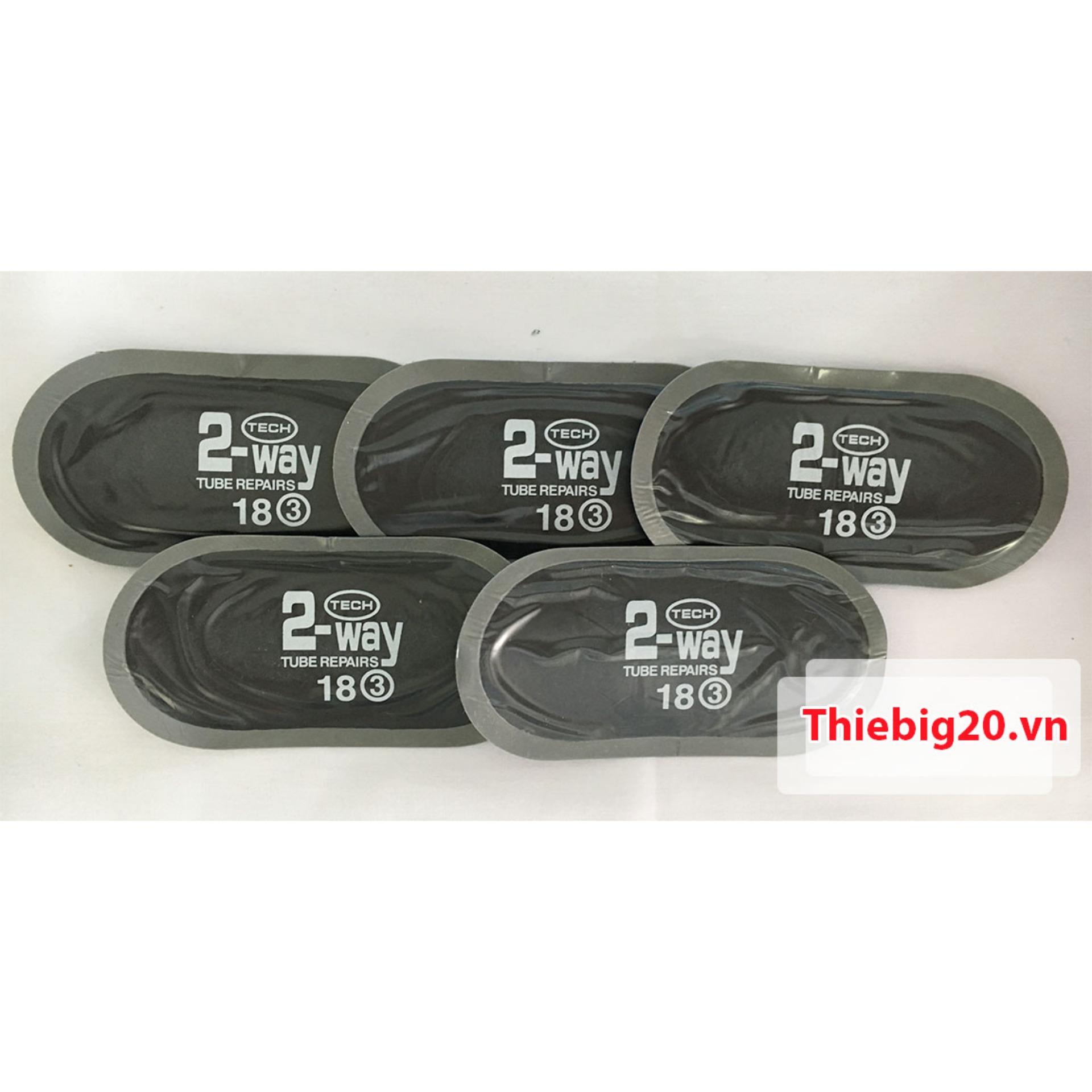 Hộp 20 miếng vá săm ô tô, xe máy Tech 18 (Oval, 100x50mm)