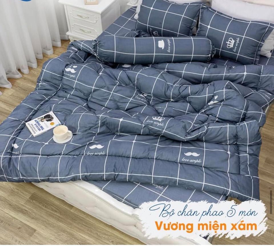 Set Chăn Ga Gối 5 Món Chần Phao