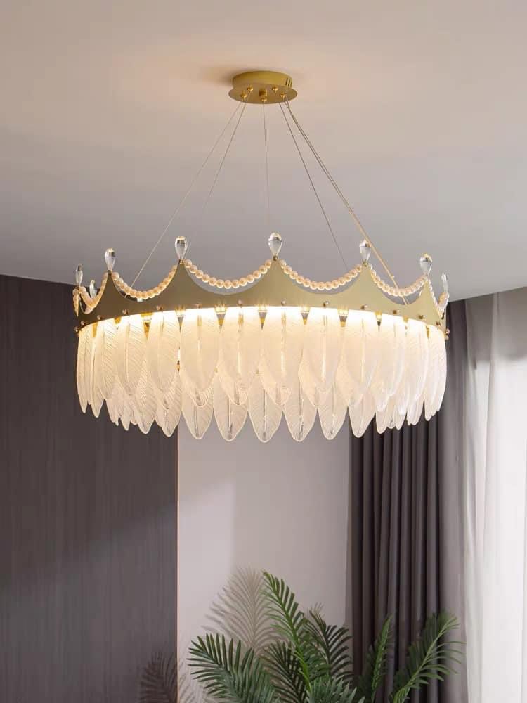 Đèn chùm WREAT pha lê độc đáo, sang trọng trang trí nhà cửa cao cấp hiện đại - kèm bóng LED chuyên dụng.