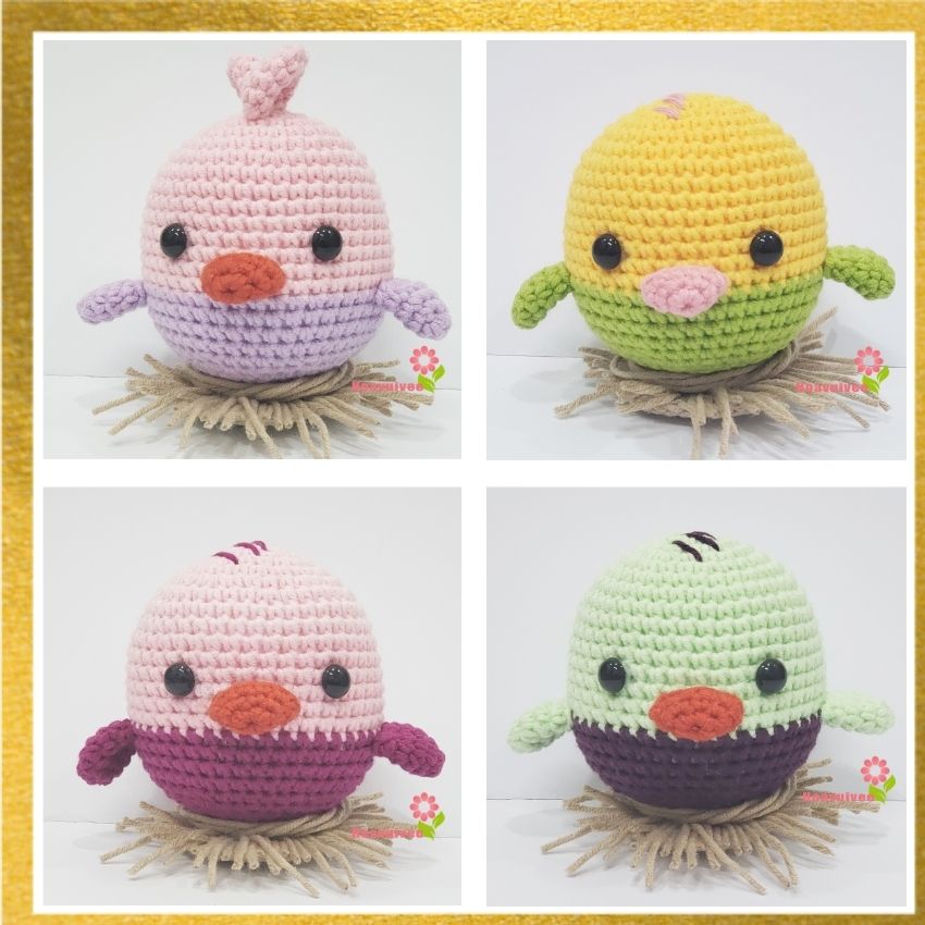 Thú bông len handmade - Gà con móc len dễ thương /Hoavuivee