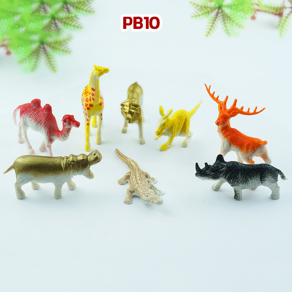 Bộ đồ chơi Mô Hình Các Con Thú Khủng Long Trong Rừng Bằng Nhựa 13 Chi Tiết