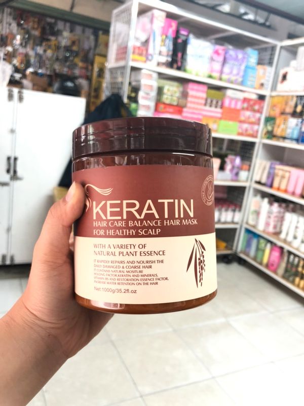 [HCM]HẤP DẦU KERATIN PHỤC HỒI TÓC 1000ml (nâu)