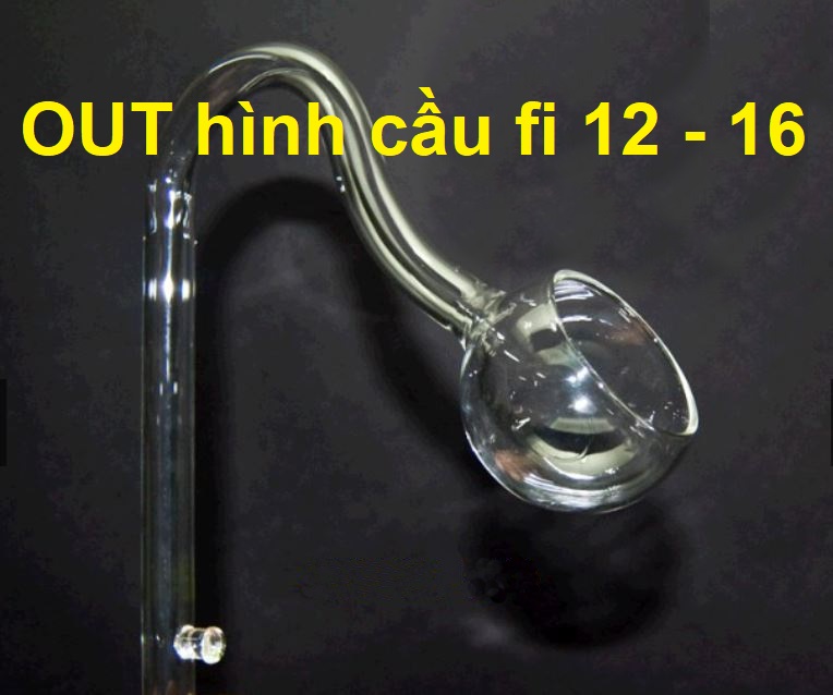 In - out thủy tinh phi 12 - 16 dùng cho lọc bể thủy sinh