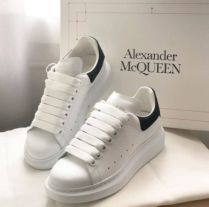 Giày Sneaker Nữ Hoàng Alex MCQueenn Trắng gót đen ( Full box)