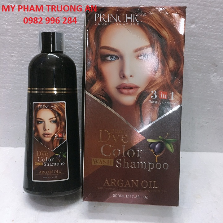 Dầu Gội Đầu Nâu Tóc Phủ Bạc - Princhic
