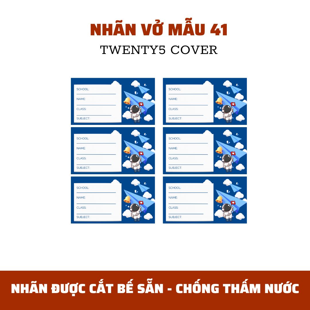 SET NHÃN VỞ THEO MẪU 40 - 49