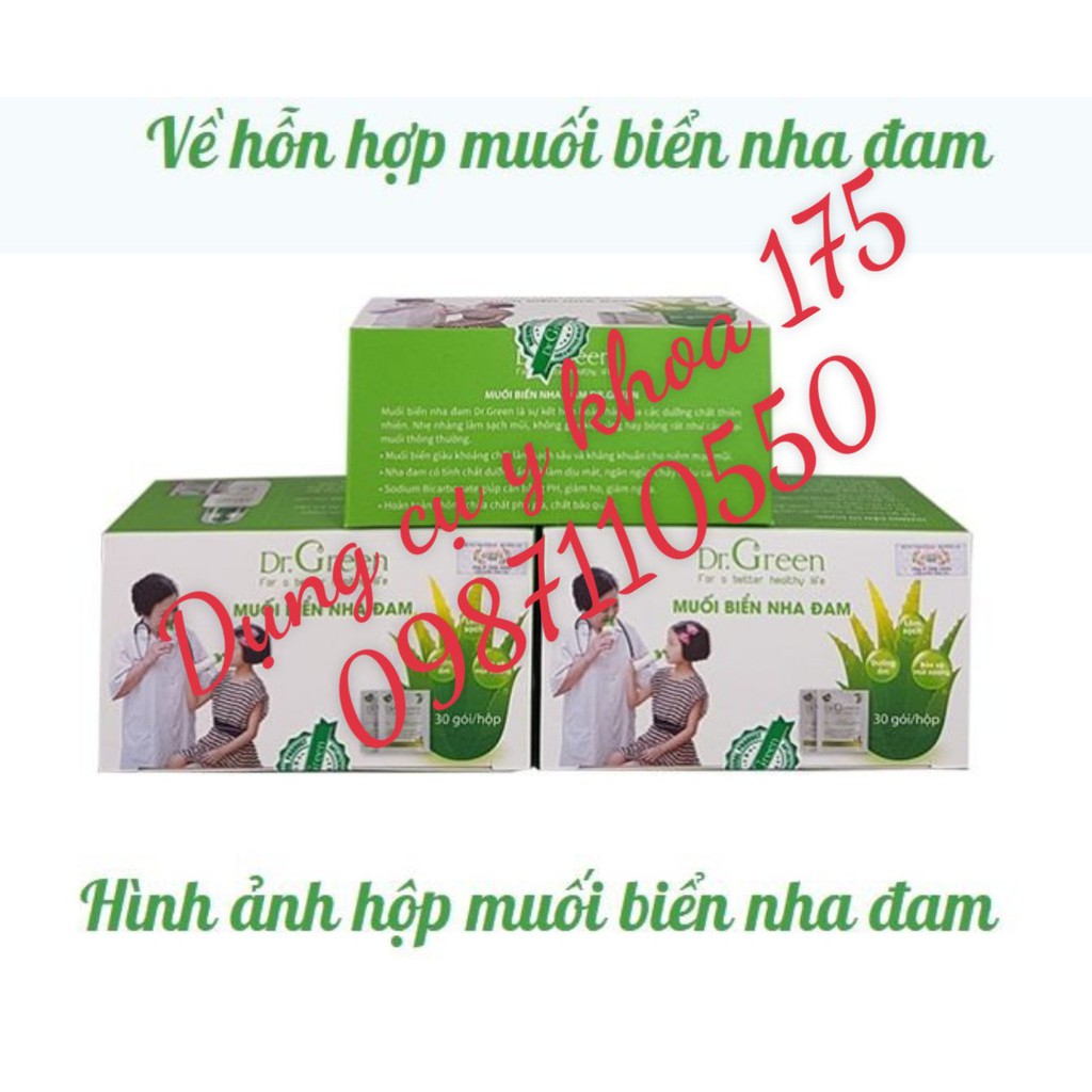 Muối biển nha đam DR.GREEN pha rửa mũi (hộp 30 gói)