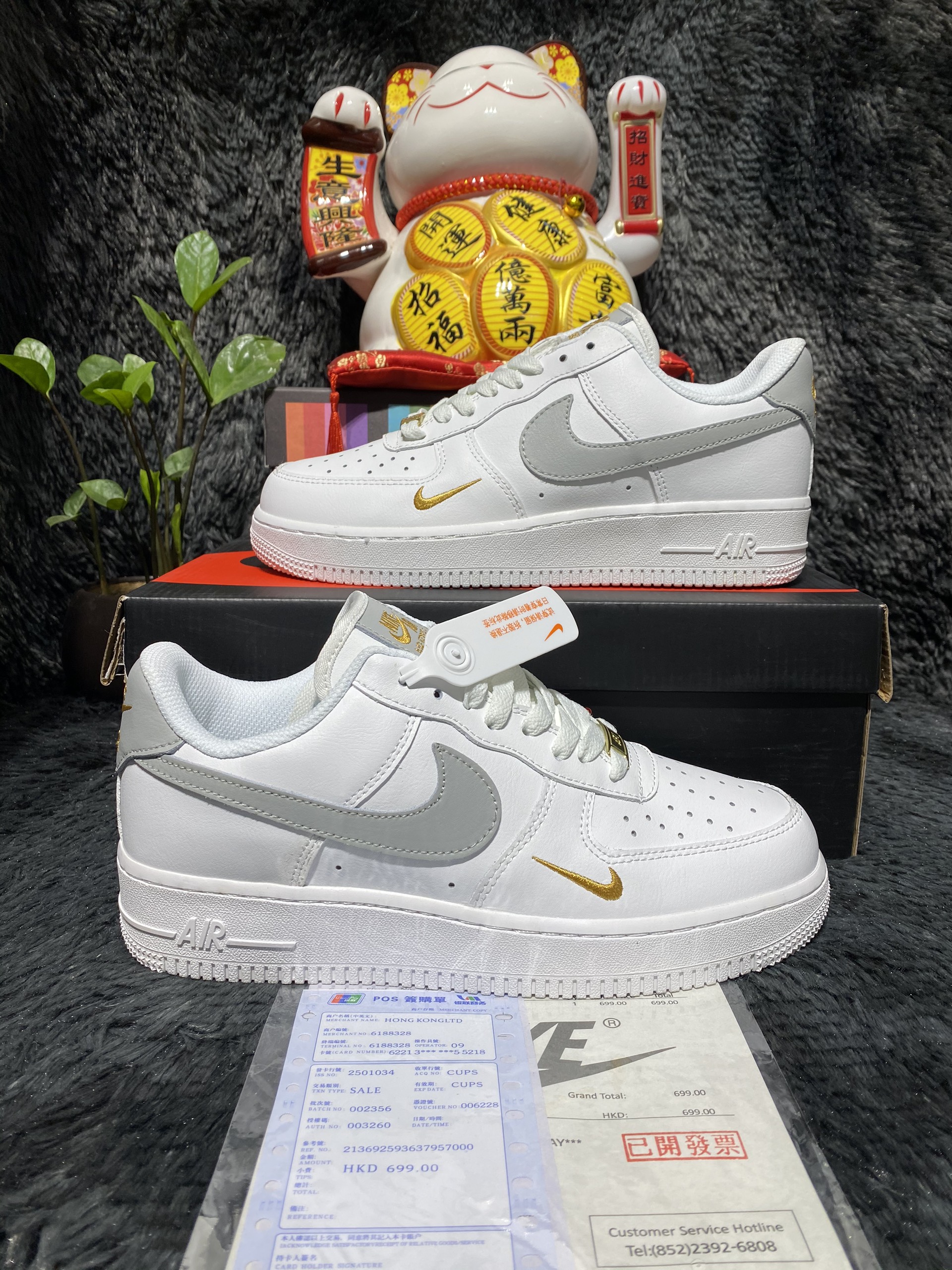 [Fullbox+bill] Giày Sneaker  nam AF1 Trắng xám hàng SC full box