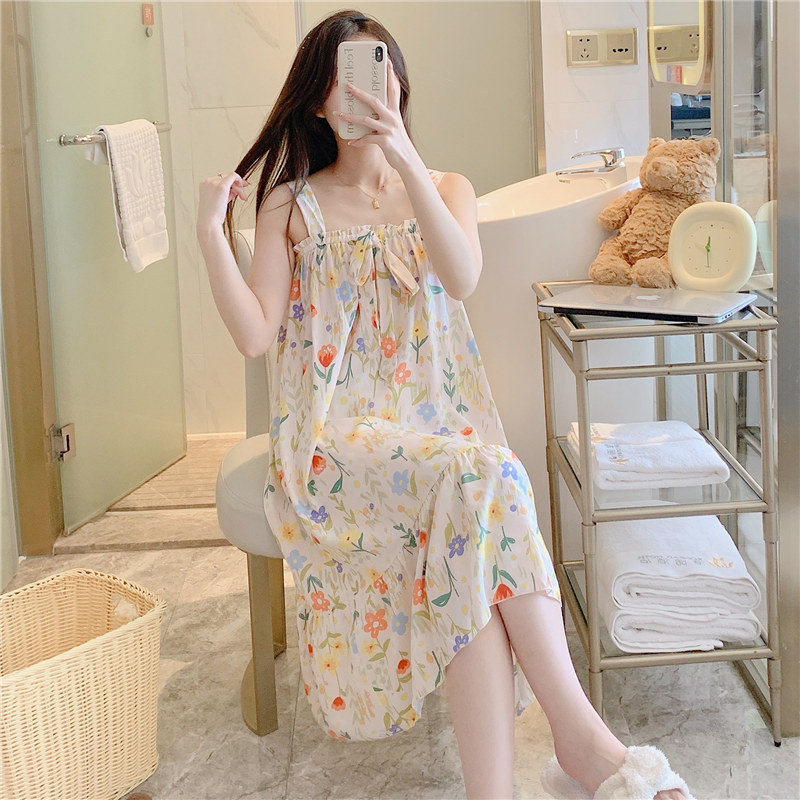 Váy Lanh Hai Dây Mặc Nhà VN96
