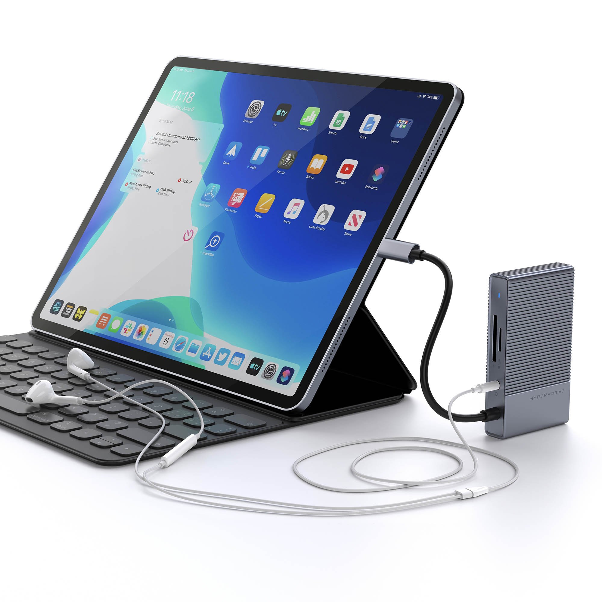 CỔNG CHUYỂN HYPERDRIVE GEN2 6-IN-1 FOR MACBOOK, IPAD PRO 2018-2020, PC & DEVICES (G206)