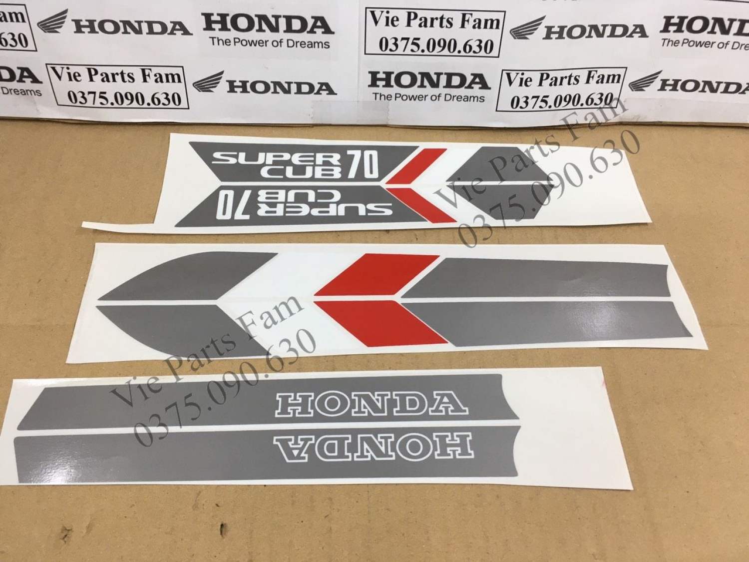 Bộ tem xe máy Honda Custom 50, Custom 70, Custom 90 (Cub 92)