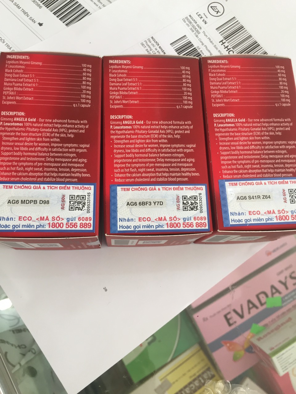 Sâm Angela Gold 60 viên(Hàng chính hãng CÓ TEM TÍCH ĐIỂM)