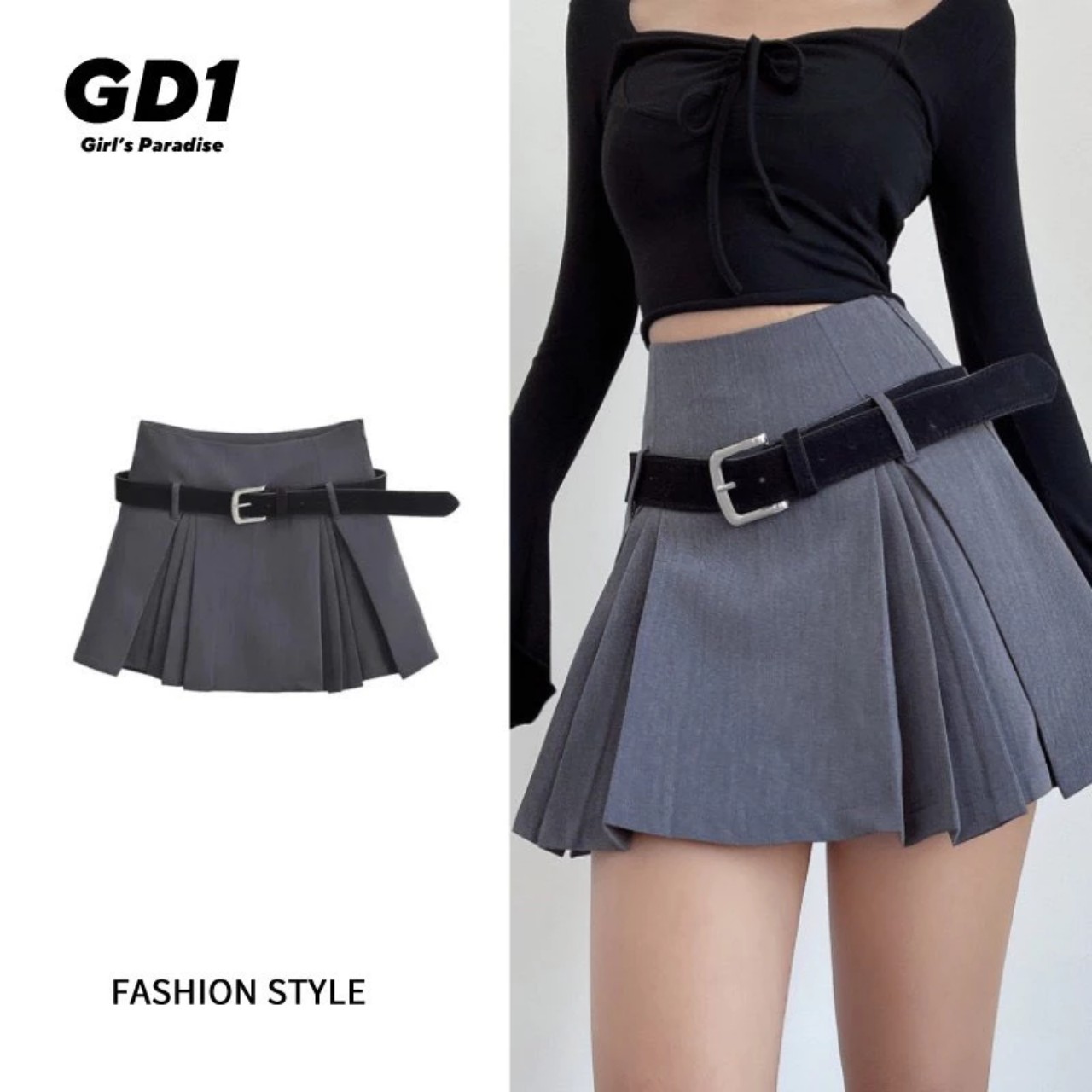 Chân váy lưng cao dáng tennis ngắn siêu xinh, Chân váy lưng cao xếp ly tennis hottrend